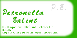 petronella balint business card